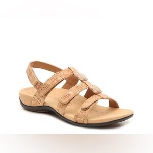 Vionic | Amber Adjustable Orthotic Sandals Gold Cork Size 10
